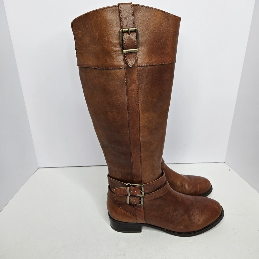Inc International Concepts Knee Boots FrankII Leather Upper Heel 1" Size 8.5